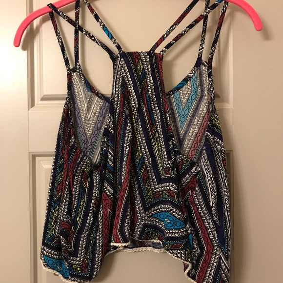 Mossimo Colorful Pattern Crop Top - Picture 3 of 6